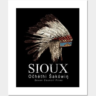 Sioux-Lakota,Dakota-War bonnet-Native American-Indian Posters and Art